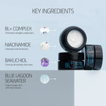 BL+ The Eye Cream with visual callouts highlighting key ingredients and formula