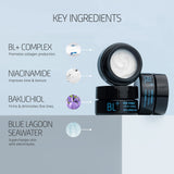 BL+ The Eye Cream with visual callouts highlighting key ingredients and formula