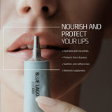 Model applying Lip Balm from tube to lips